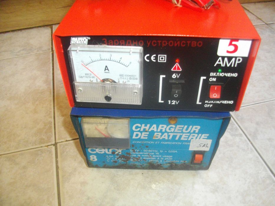 5-5,5Ампера-6/12 волта Зарядно Станция За Акумулаторни Батерии Френско