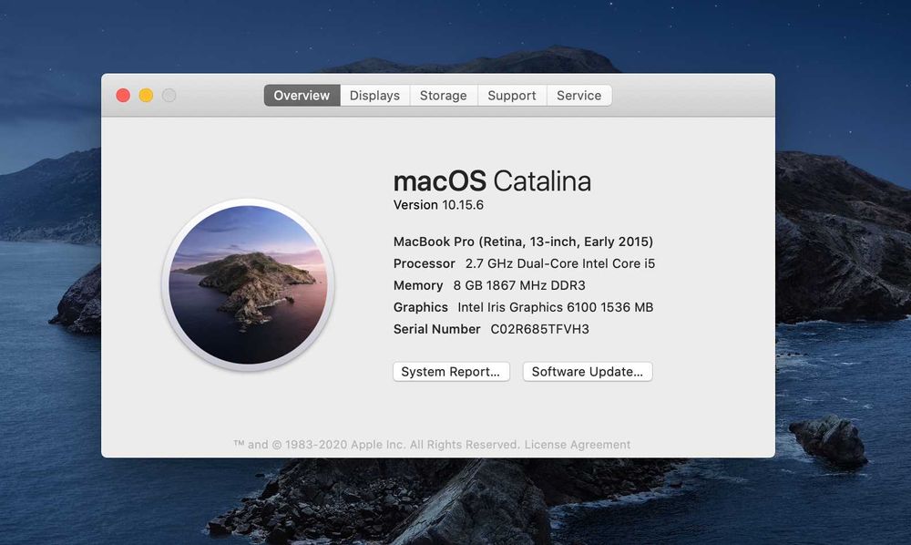 Macbook Pro 13 2015 Retina i5 ram 8gb ssd 128gb