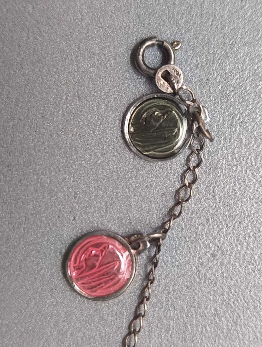 сребърна гривна с емайл