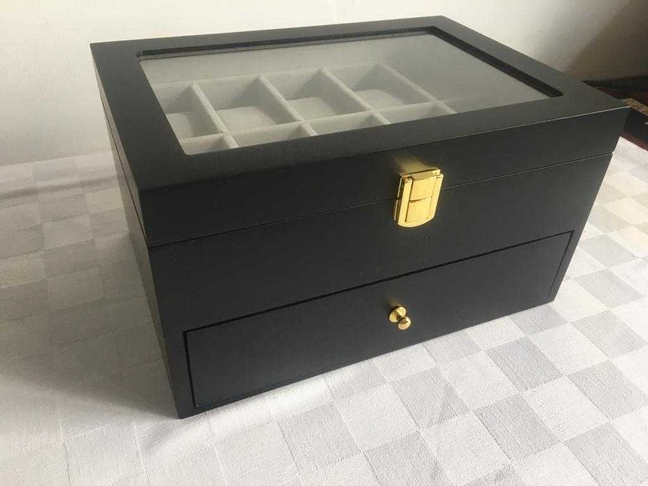 Cutie Caseta Depozitare Ceasuri Lemn pentru 6,10,12 și 20