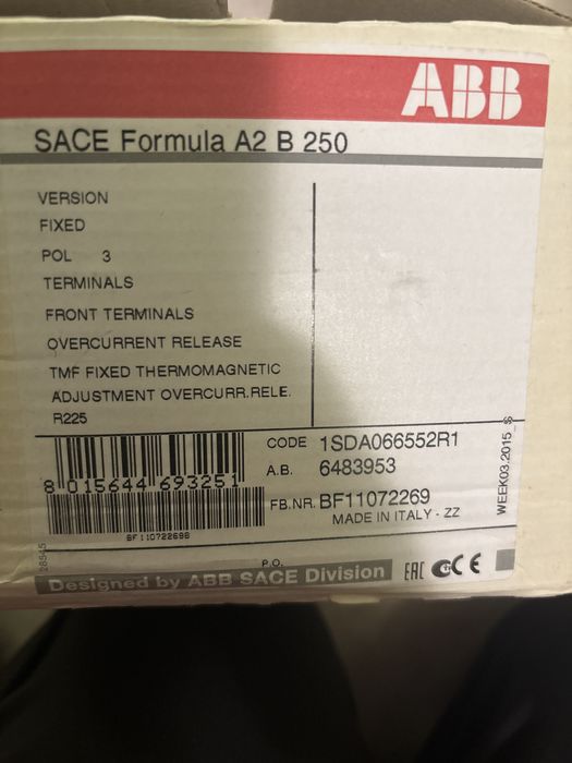 Прекъсвач мощностен ABB автоматичен