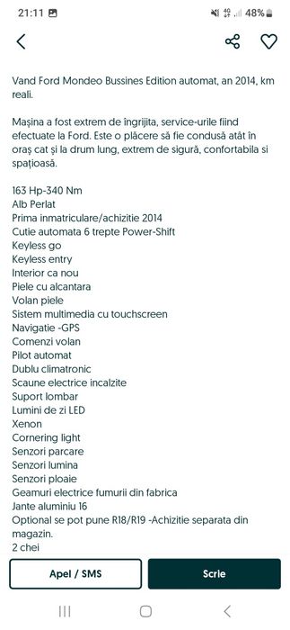Ford mondeo business 2014