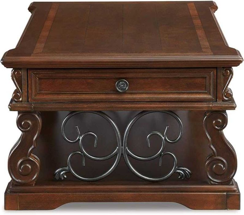 Masă cafea Signature Design by Ashley Alymere, cu blat rabatabil (lift top), culoarea maro rustic 5*
