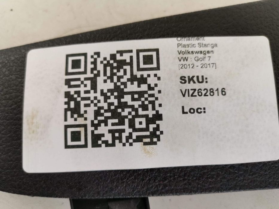 Ornament Plastic Consola Stanga Volkswagen VW  Golf 7 [2012 - 2017] Or