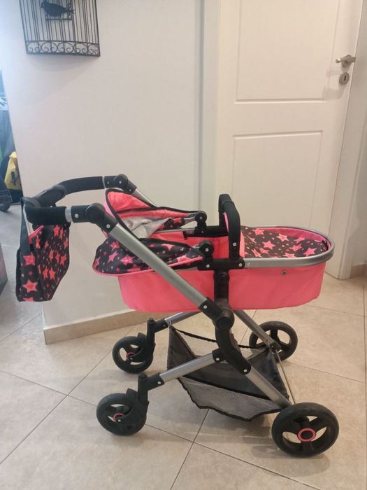 BAYER Червена трансформираща се количка за кукли NEO VARIO с чанта
