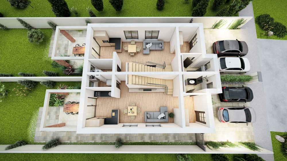 Duplex in centrul Comunei Sacalaz P+E+Pod, 4 camere