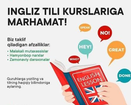 Kattalar uchun intensiv ingliz tili kursi