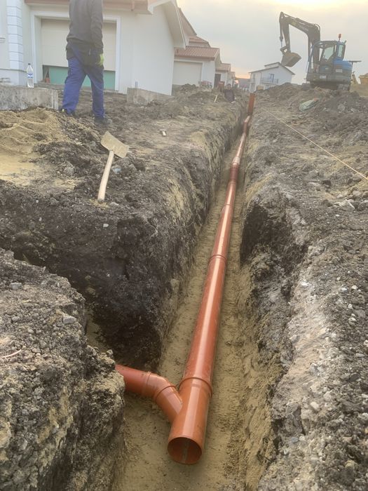 Montaj fose septice cu 3 etape de filtrare şi dren,Instalații sanitare