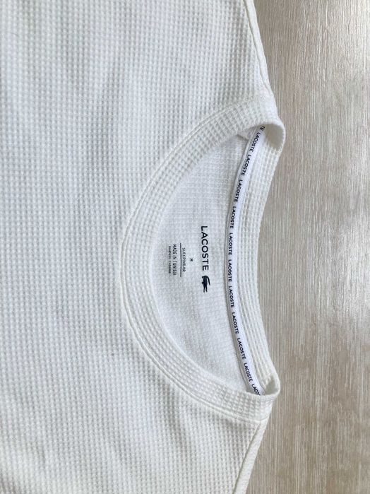 Lacoste мъжка бяла блуза фланела размер М