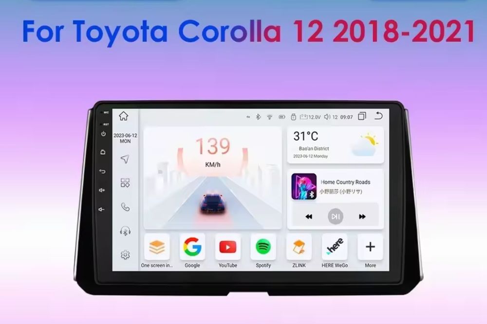 Navigatie Android dedicata Toyota Corolla 12 (2018-2021)