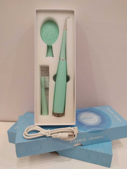 3 в 1! Ултразвуков уред за почистване на зъби,петна,зъбен камък и лице