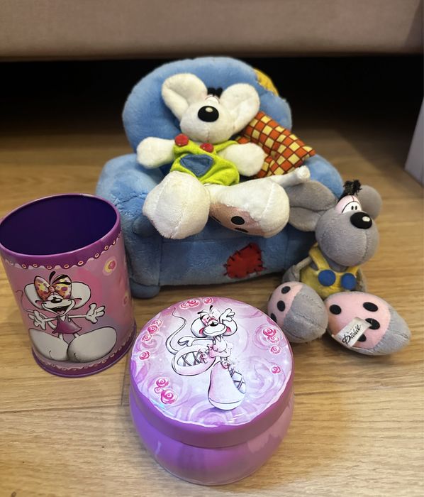 2x Soarece Diddl plusuri + cutie bijuterie + suport creioane