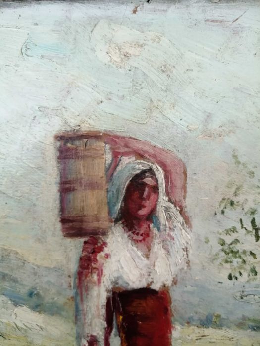 Tablou Gheorghe Petrașcu (1872 - 1949) Țărăncuța, ulei pe carton