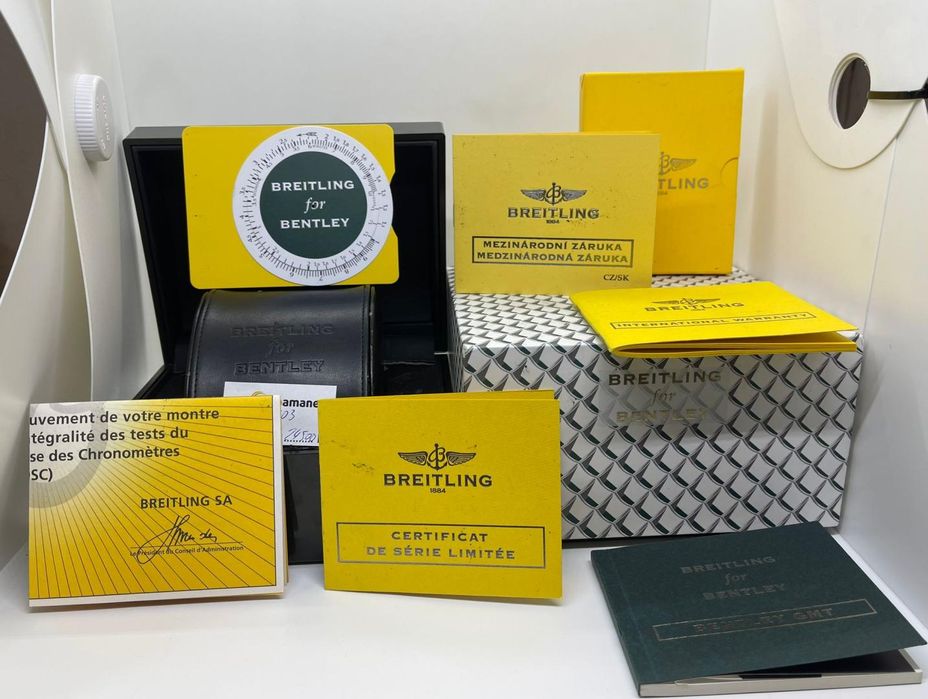 Ceas Breitling Bentley GMT Midnight M47362 Ful box -A-