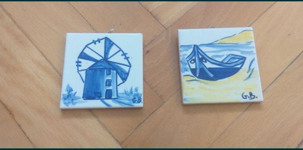 Португалски Azulejos / плочки ръчно рисувани 7,5х7,5 см