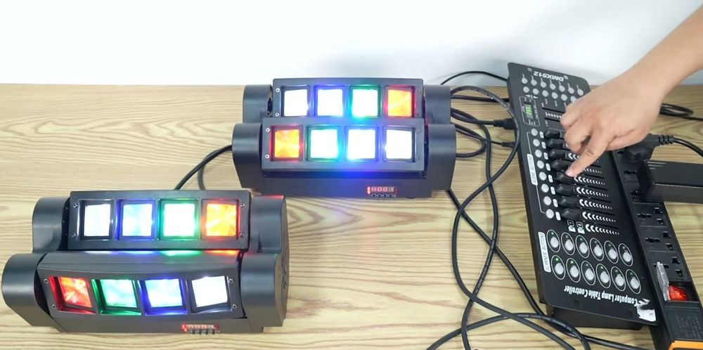 Proiector lumini scena disco club 80W spider petreceri nunta sau acasa