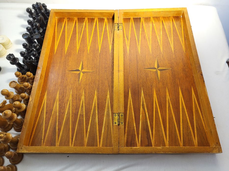 #1 Дървен шах и табла