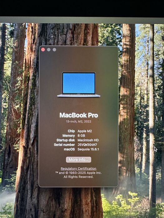 MacBook Pro M2 13,3", 8Gb Ram, 512Gb SSD, Touchbar,TouchID+MagicMouse