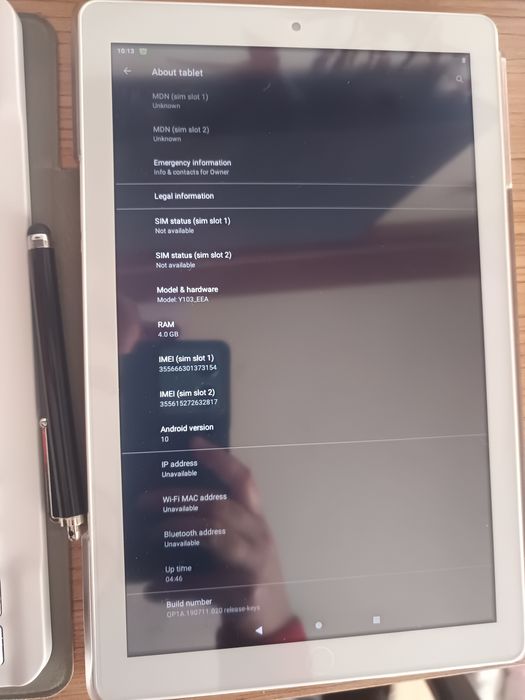 Tabletă Android 10.1" – Model Y103_EEA