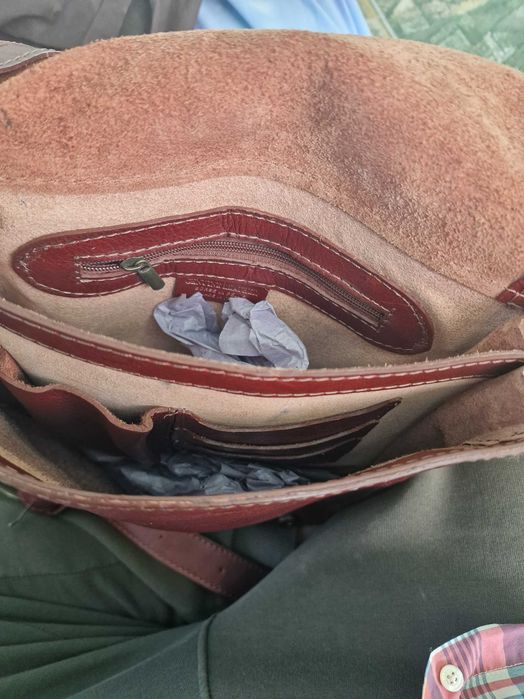 Geanta piele naturala umar barbati italy