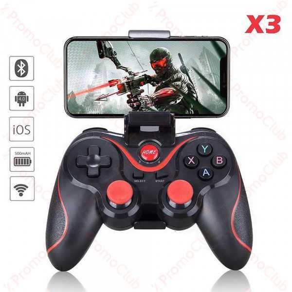 Джойстик, контролер X3, безжичен, блутуут, компютър, телефон, playstation 3