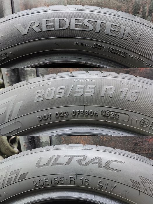 4бр летни гуми 205/55/16 Vredestein Ultra
dot23