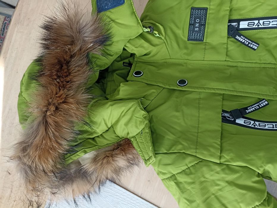 Детский зимний куртка комбенизон