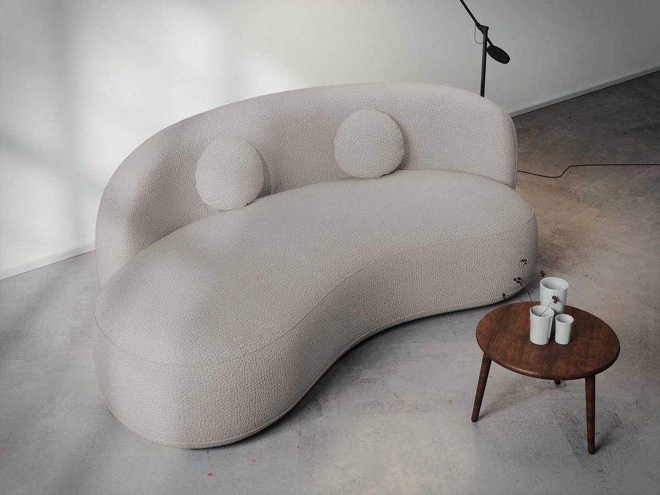 Canapea curbata Lunis bej - Transport Gratuit in 4-10 zile