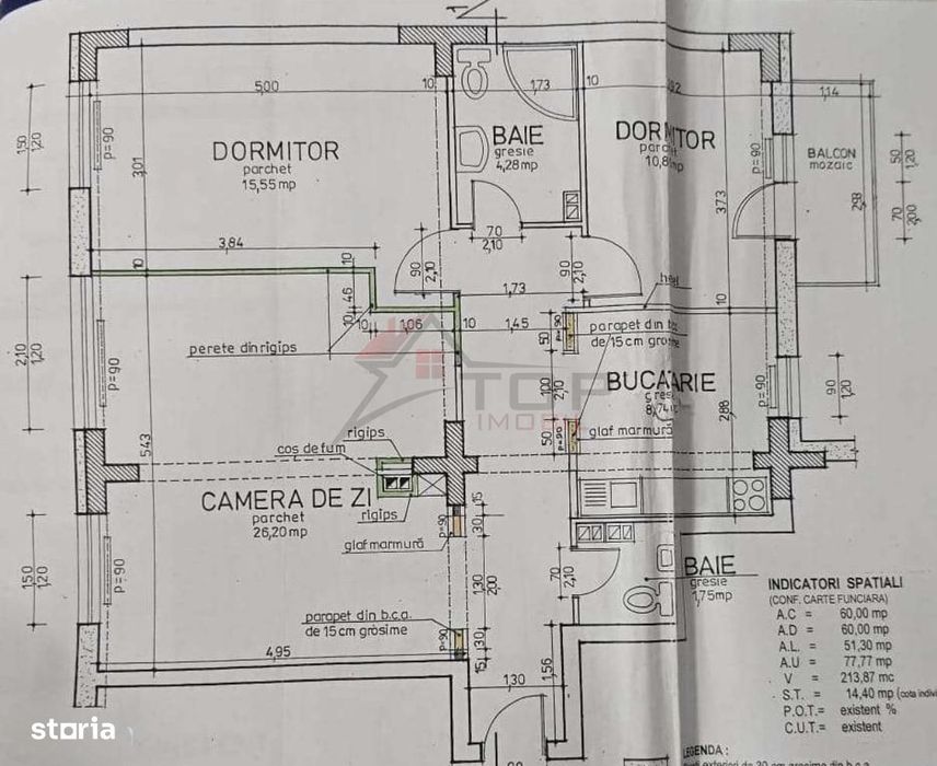 Apartament 3 camere, 81 mp, Etajul 1-  Nicolina, Rondul Vechi