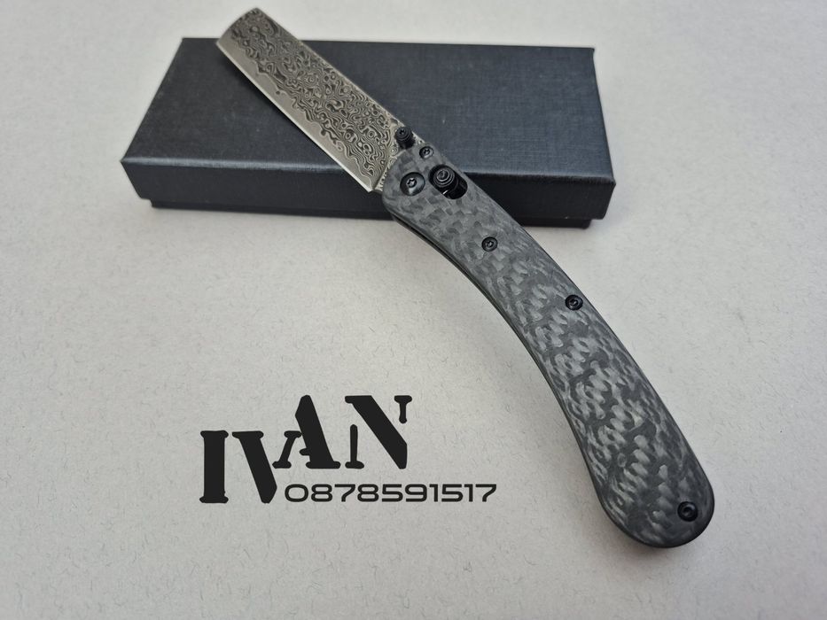 Сгъваем нож-Дамаска стомана 67слоя ,сърцевина VG10 ,карбонова дръжка