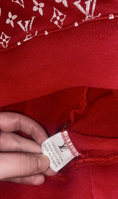 Supreme Red Monogram Box Logo Hoodie – Authentic – Mărimea xxl