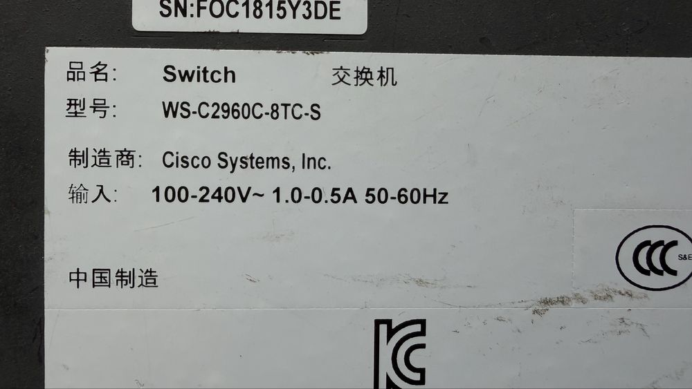 Коммутатор cisco 2960