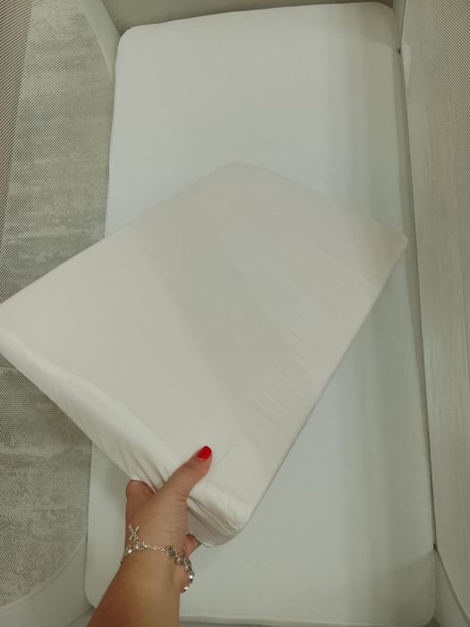Patut pliabil 120x60 + saltea + lenjerie