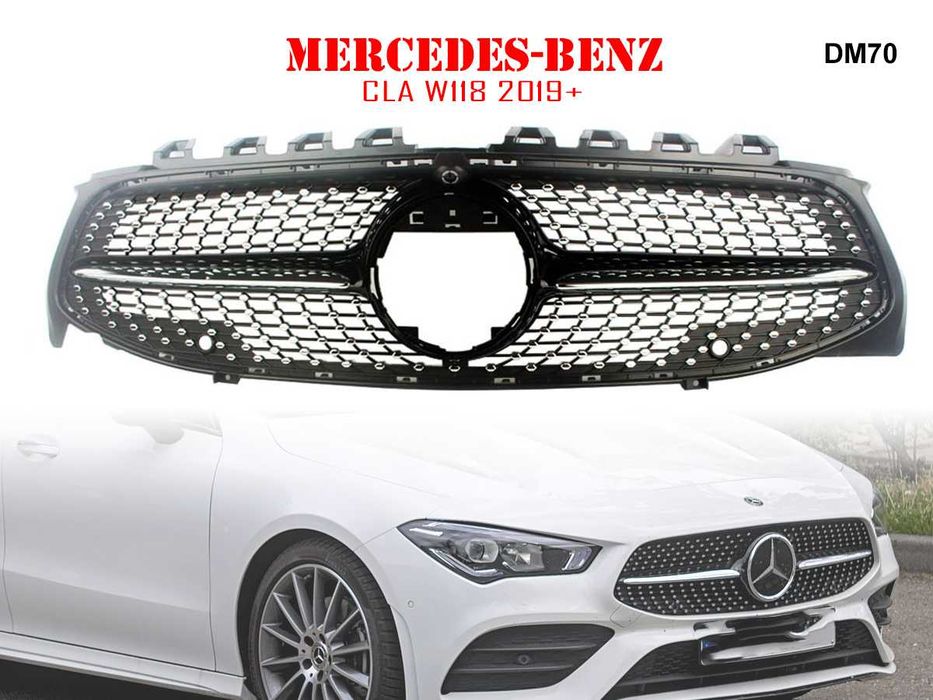 Предна Решетка Диамант Mercedes CLA W118 Мерцедес ЦЛА В118 2019+ АМГ