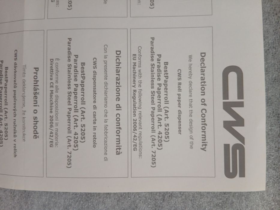 Dispenser prosop hartie Profesional CWS