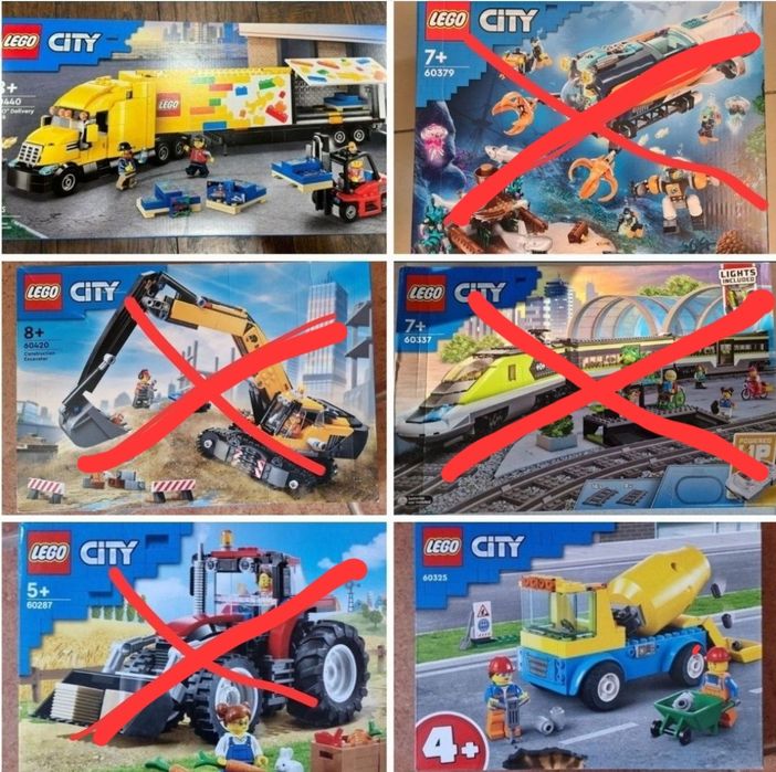 LEGO 60283,60440,60325,60287,60348,60423