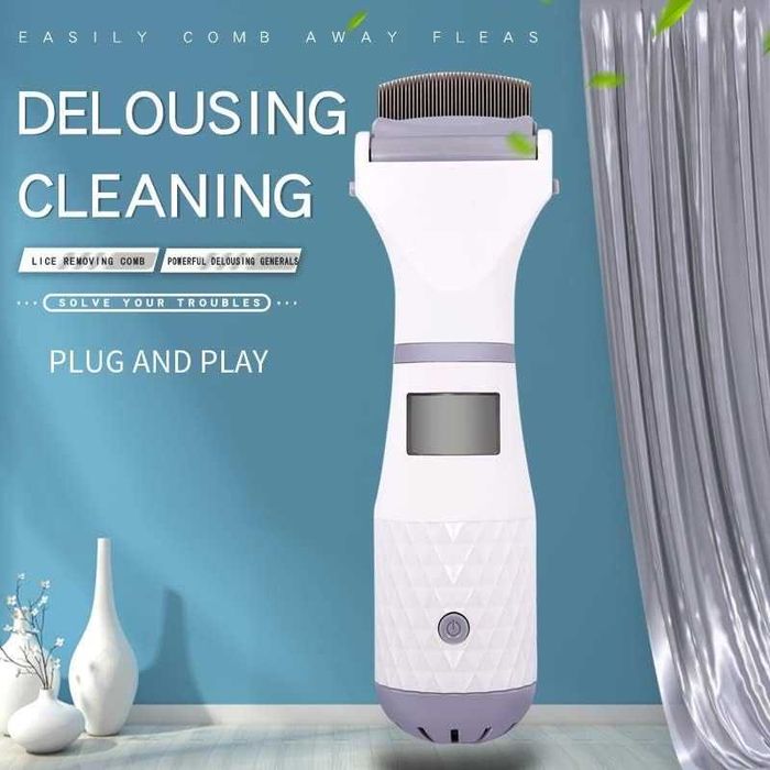 Електрически вакуумен гребен за кучета/котки - събиране на бълхи/въшки