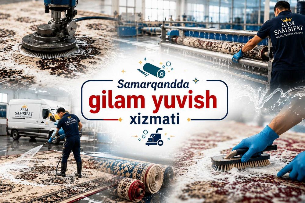 GILAM YUVISH / Mebel / Parda va Yopinchiqlar yuvish / Tozalik xizmati