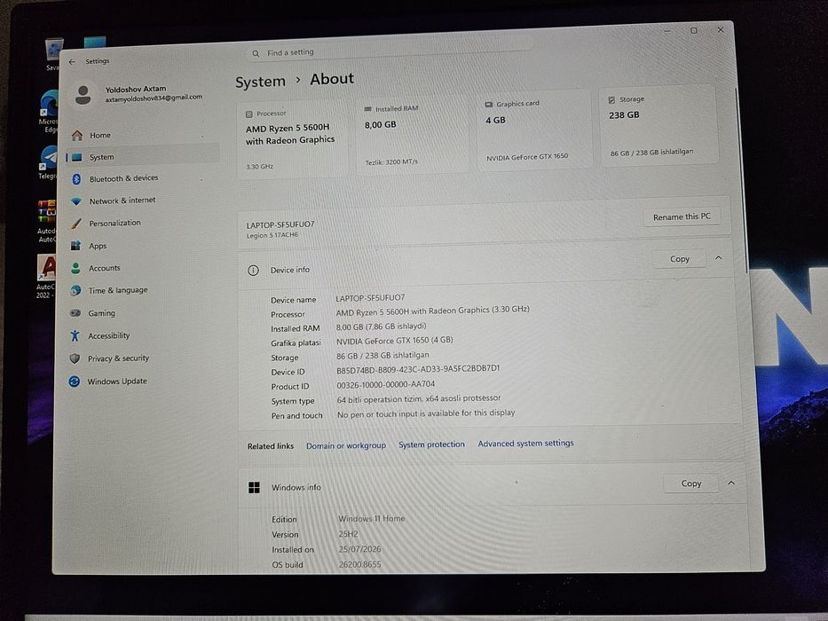 Lenovo Legion 5 17.3 dyum