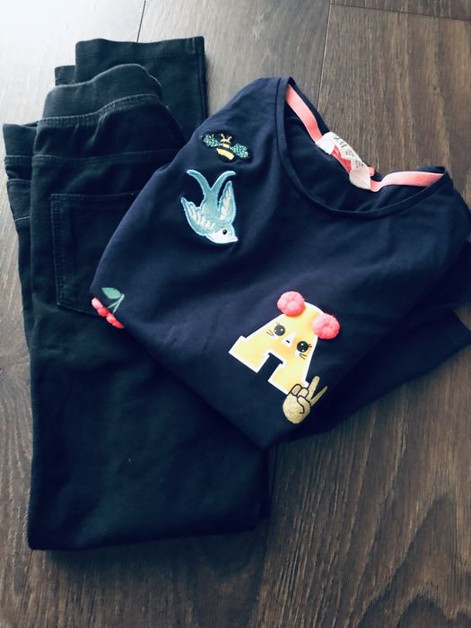 Set bluzita+pantaloni fetite /6-8 ani