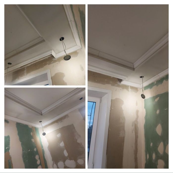 Обои, поклейка галтель