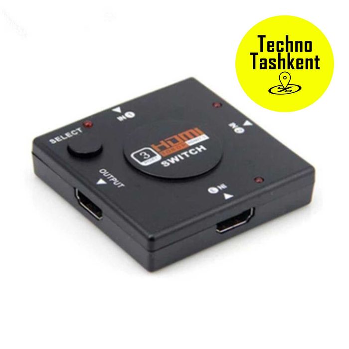 Переключатель свитч с 3-х HDMI на 1 монитор, кнопка