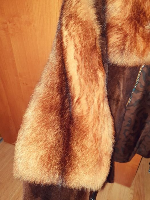 Шуба норка-лиса короткая