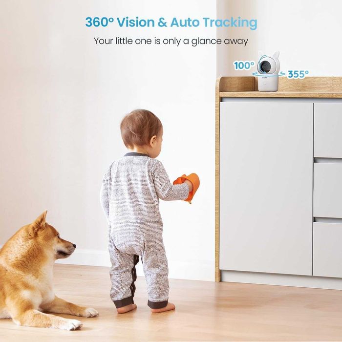 Чисто нов AI бебефон ieGeek Baby 4 1080p – 4.3", App и AI проследяване