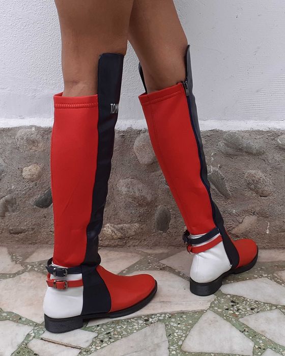 Cizme damă Tommy Hilfiger piele imitație