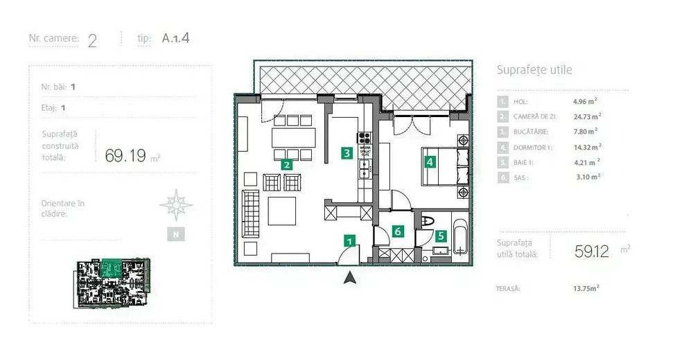 Sisesti Apartament 2 Camere I Vedere Lac I Mutare Rapida