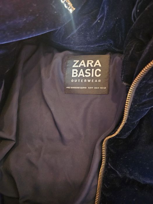 Велурено зимно яке Zara