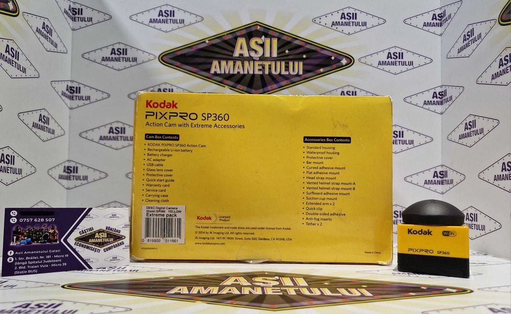 Camera Video Sport Kodak Model PIXPRO SP360 + pachet extra accesorii