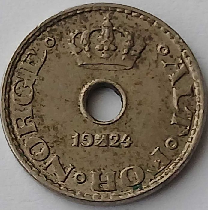Norvegia, 10 ÖRE 1924 HAAKON VII. 1905-1957