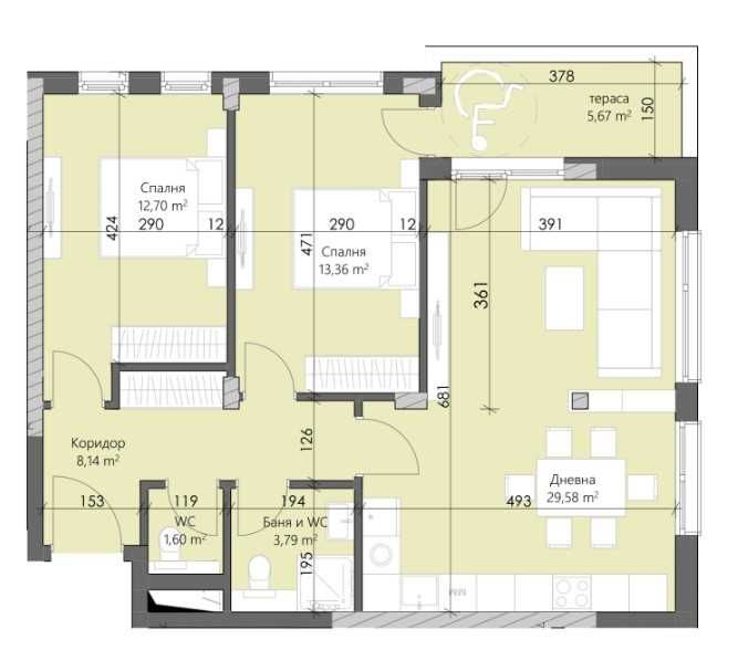 Продава се Тристаен апартамент в Пловдив, Кършияка - 108 кв.м за 1197 €/кв.м - Снимка #1